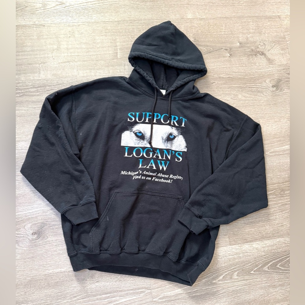 •GILDAN• LOGAN’S LAW HOODIE